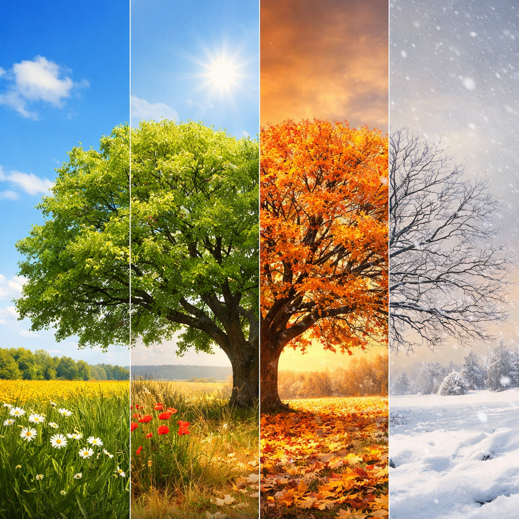 Les quatre saisons du grand arbre